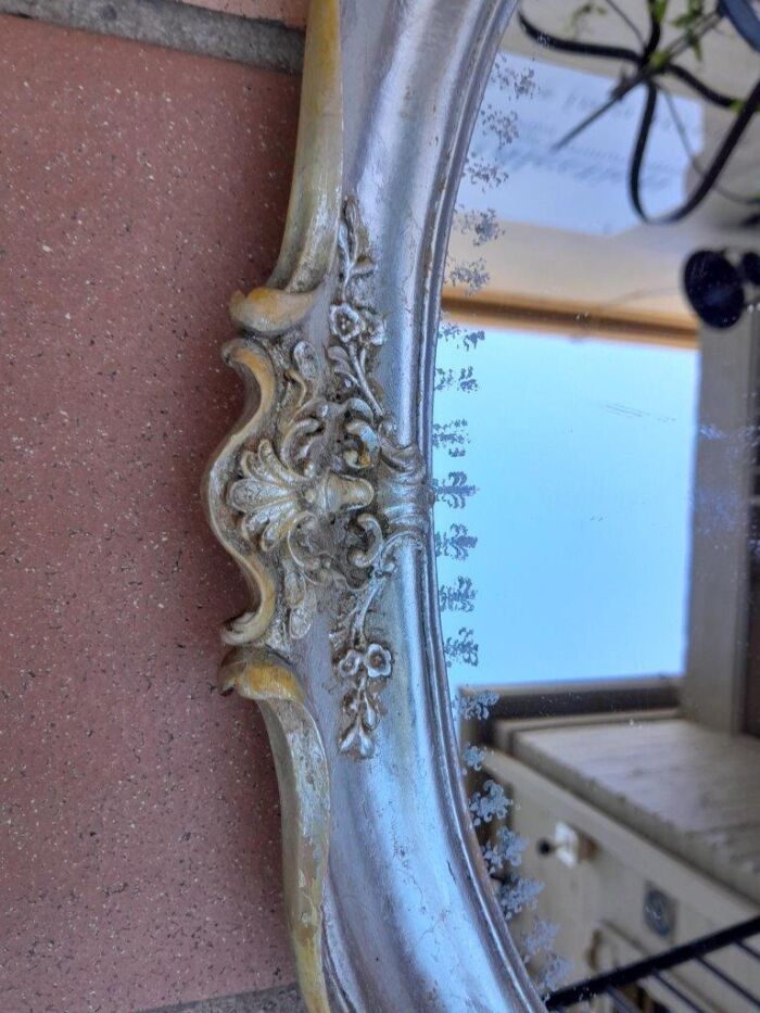 A 20th Century French Style Carved Mirror Gilt Champagne Finish - Image 3