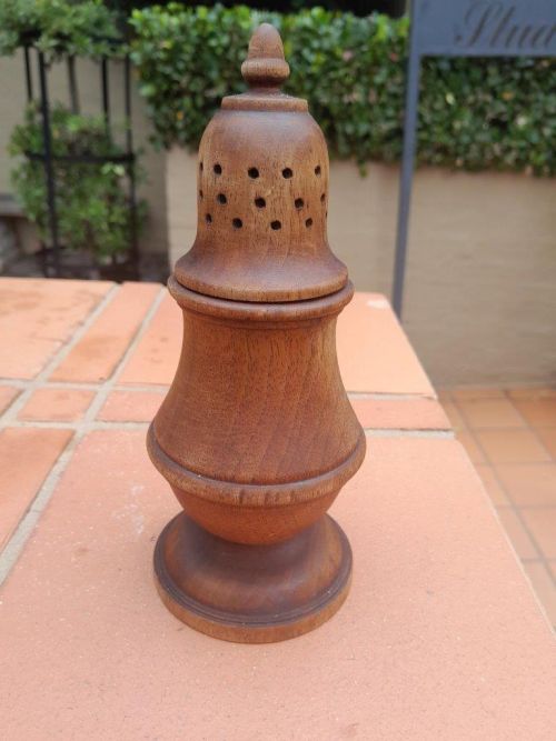 A Wooden Sugar Castor