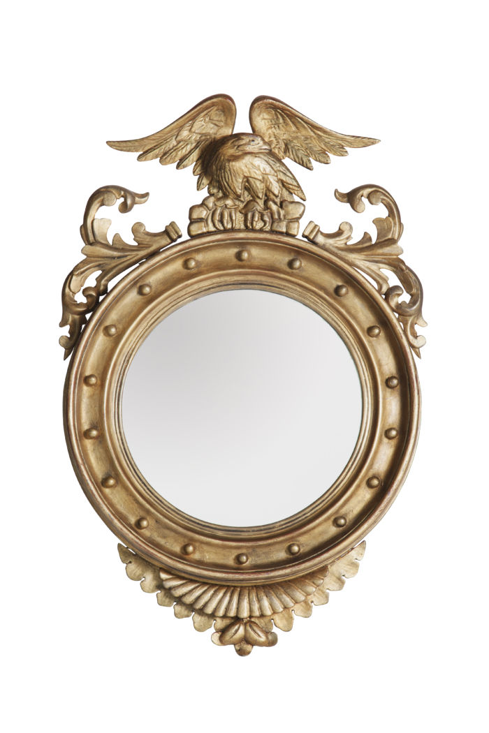 Gilded Eagle Circular Mirror