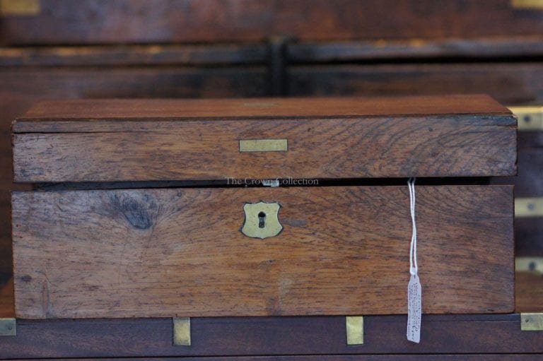 Antique 1800 Inkwell Mahogany Writing Slope/Box