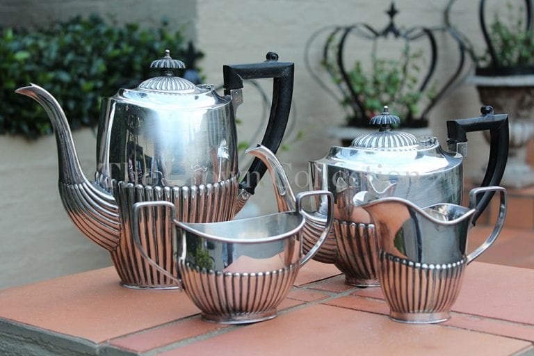 Set of 4 silver plated tea set - Image 2