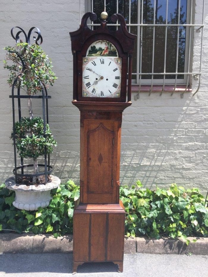 George 111 Oak and Mahogany Longcase Clock