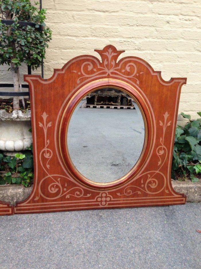 A Pair of Late Victorian Mahogany Framed Mirrors - Image 3