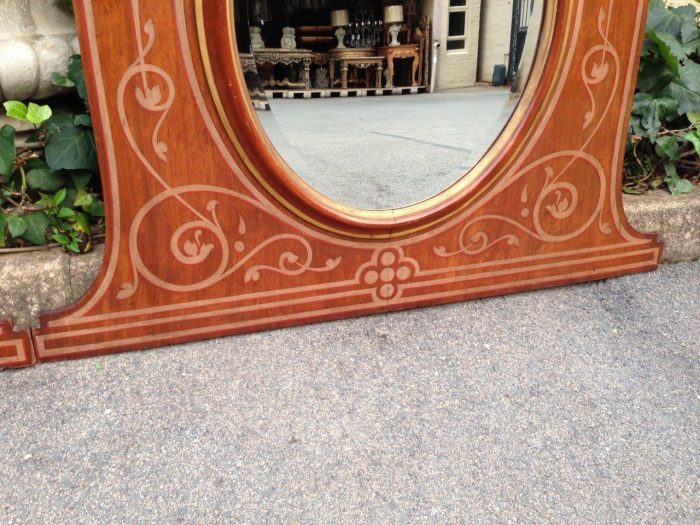 A Pair of Late Victorian Mahogany Framed Mirrors - Image 6