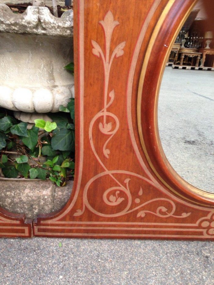 A Pair of Late Victorian Mahogany Framed Mirrors - Image 7