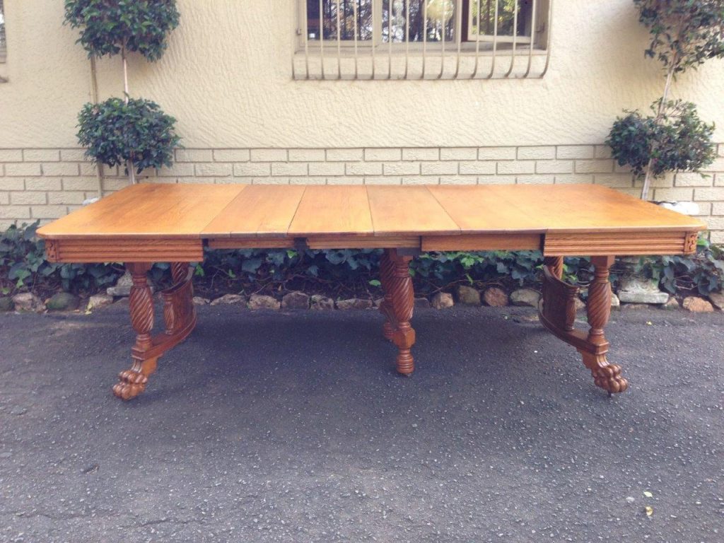 8 foot oak dining table