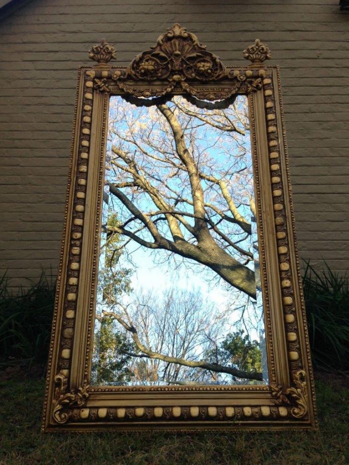 An Ornate Carved Painted Mirror - Image 2