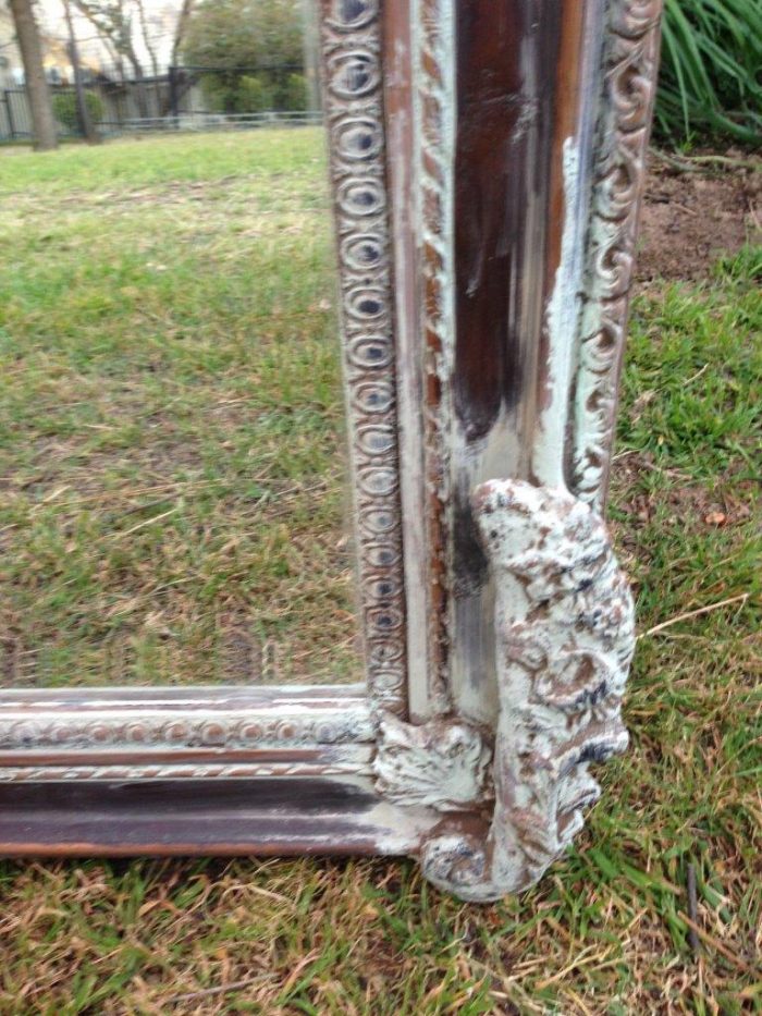 An Ornate Carved & Bevelled Painted Mirror - Image 5