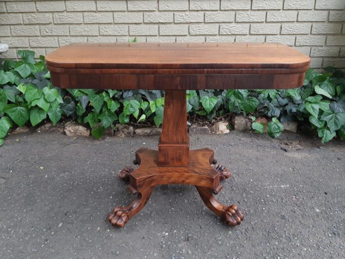 William Iv Rosewood And Inlaid Card Table