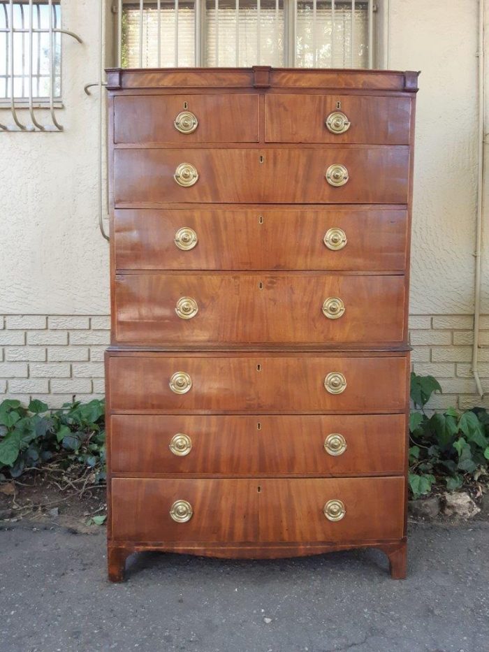 Victorian Mahogany Tallboy/Chest On Chest