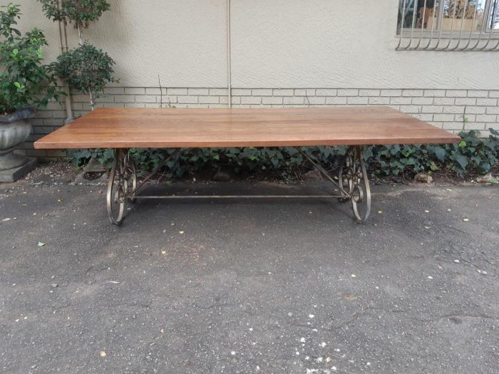 Custom-Made Refectory / Dining / Entrance Table With Wooden Top