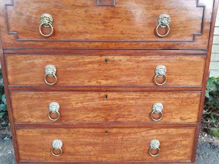 A George Iii Plum-Pudding Mahogany Secretaire - Image 7