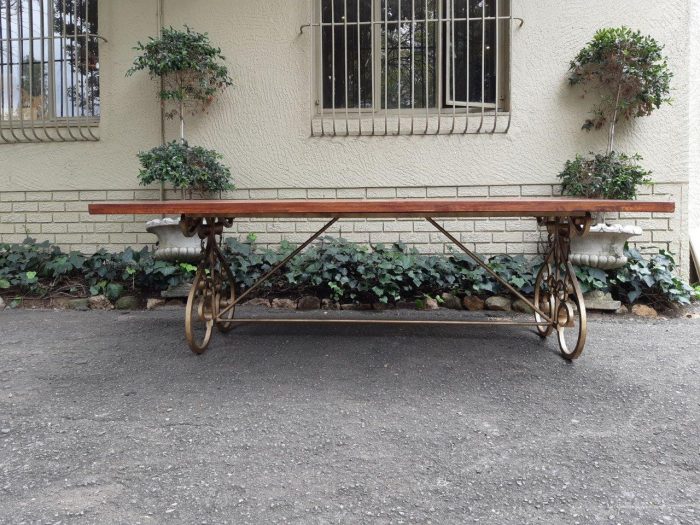 Custom-Made Refectory / Dining / Entrance Table With Wooden Top