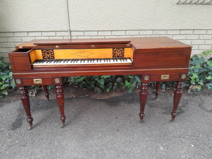 An Early 19th Century Square Grand William Stordart Piano for Use as a Table / Console Table / Drinks Table - Image 7