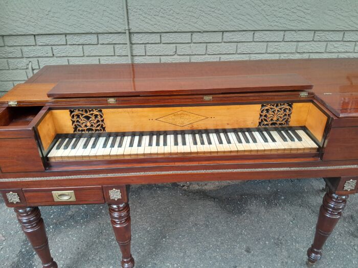 An Early 19th Century Square Grand William Stordart Piano for Use as a Table / Console Table / Drinks Table - Image 9