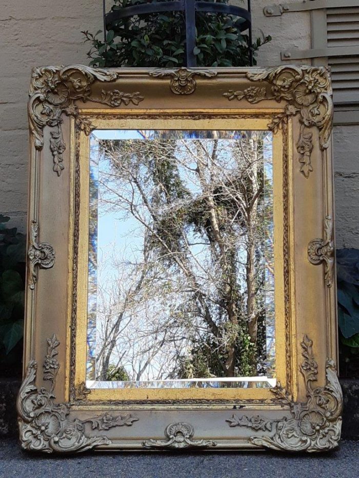 Gilt-painted Bevelled Mirror - Image 2