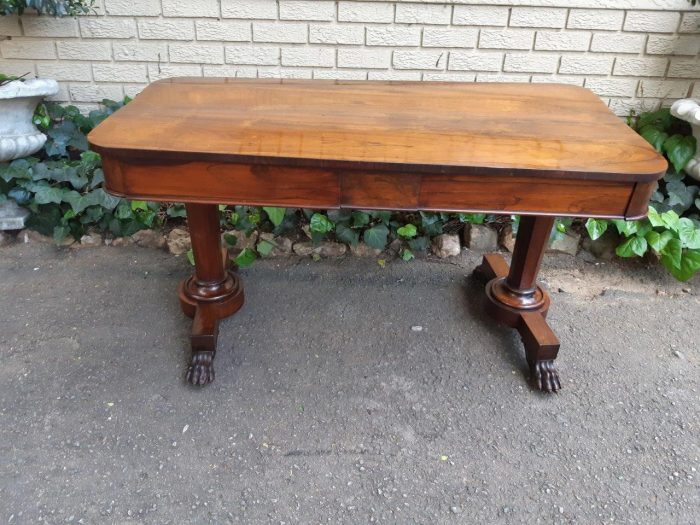 William IV rosewood library table