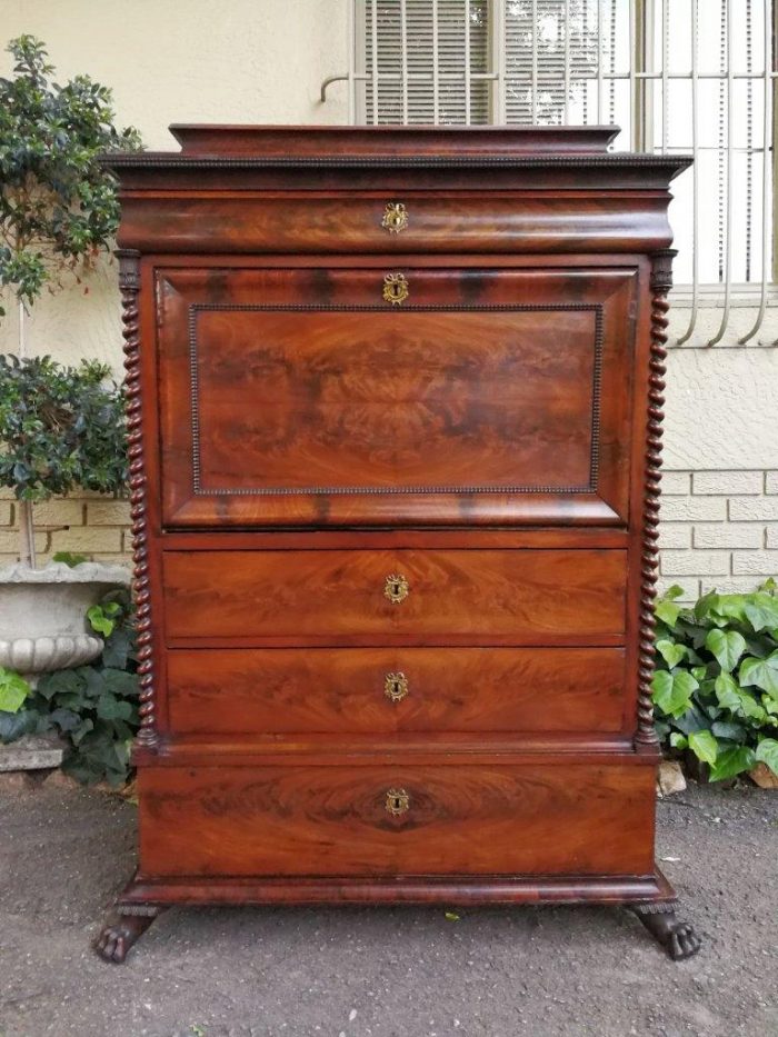 19th Century Mahogany Secrétaire À Abattant - Image 2