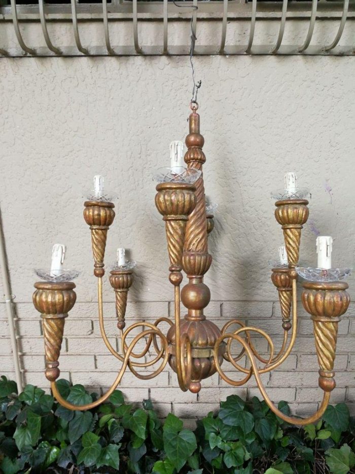 Gold Painted Chandelier