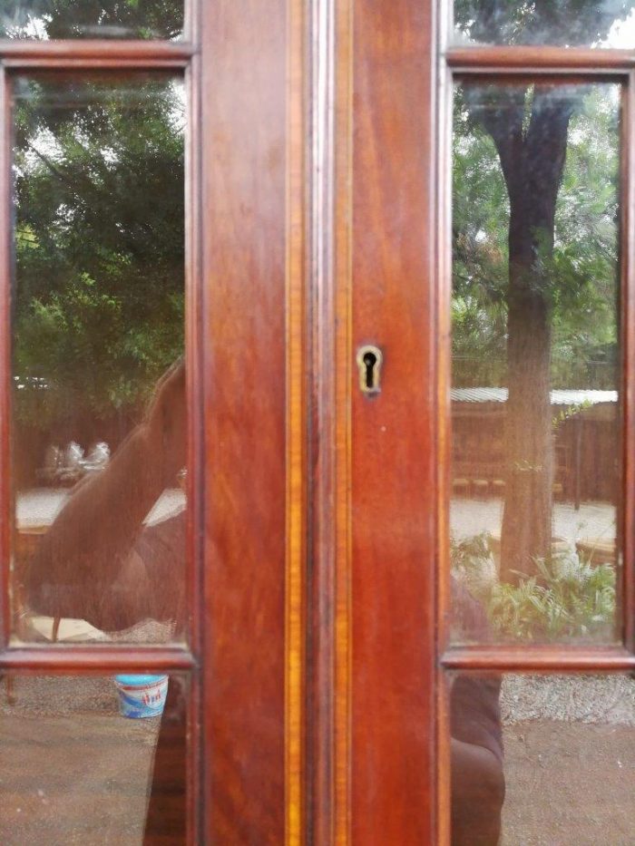 Edwardian Cubin Mahogany Secretaire With Inlaid Marquetry On Shaped Bracket Feet - Image 12