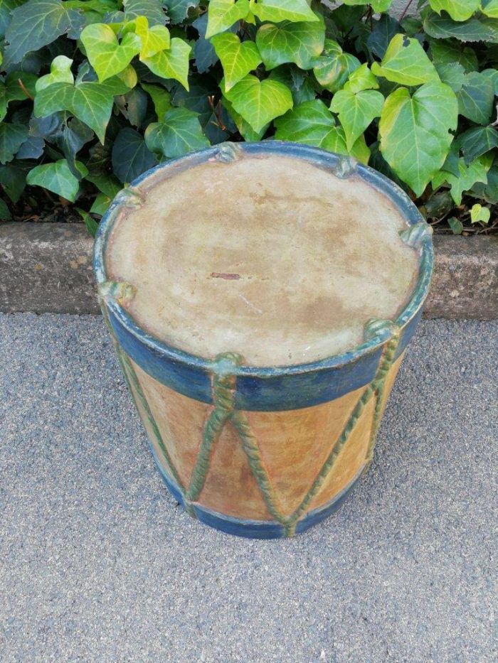 A Stone Hand Painted Drum Table - Image 3