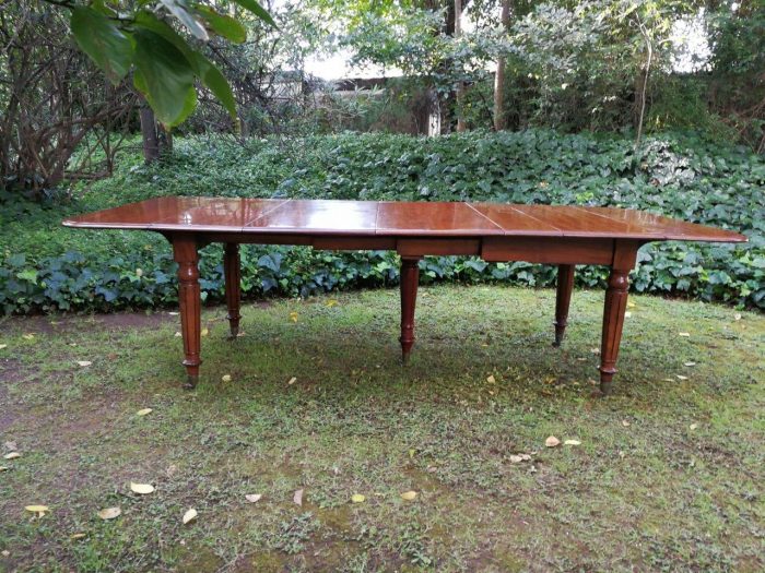 A 19th Century Mahogany Extending Dining Table On Castors