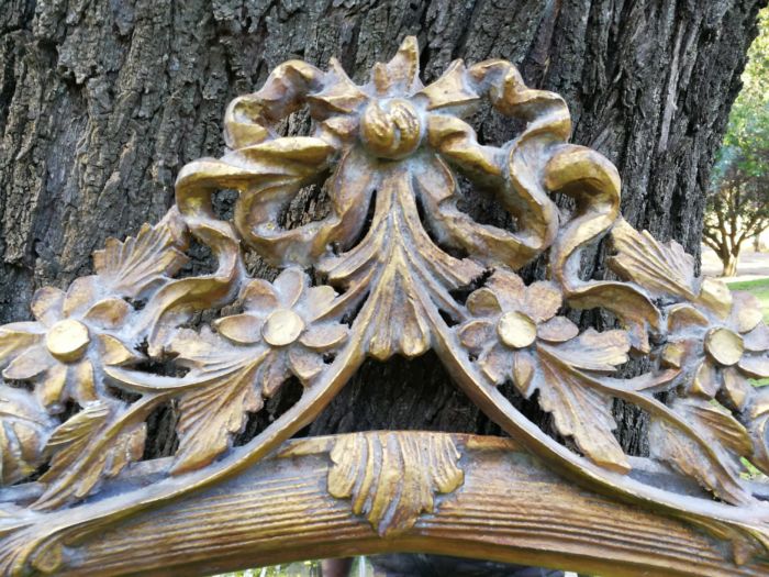 Ornately Carved Oval Gilded Mirror - Image 5