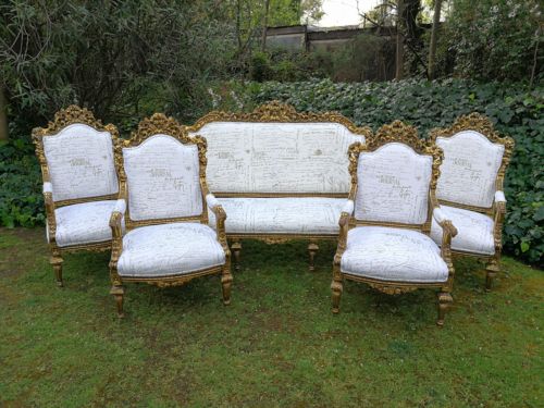 large white armchair