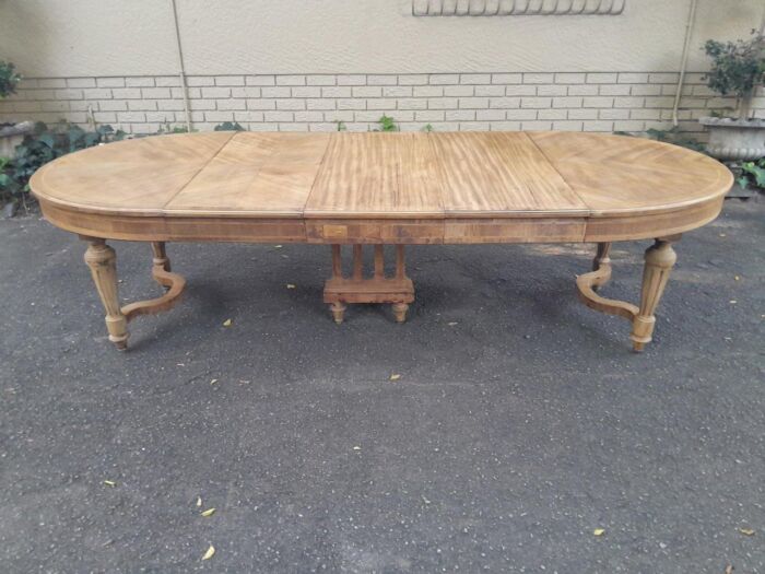 An Early 20th Century French Style Walnut Dining Table in a Contemporary Bleached Finish - Image 2