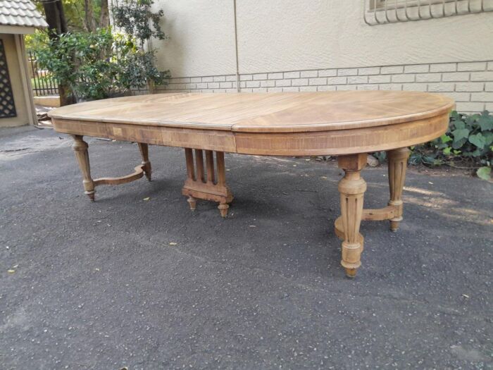 An Early 20th Century French Style Walnut Dining Table in a Contemporary Bleached Finish - Image 4