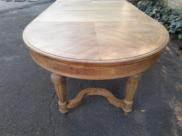 An Early 20th Century French Style Walnut Dining Table in a Contemporary Bleached Finish - Image 5