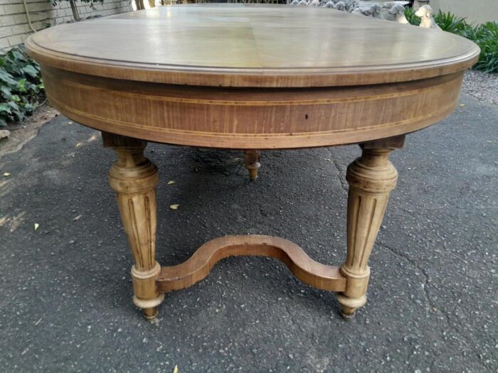 An Early 20th Century French Style Walnut Dining Table in a Contemporary Bleached Finish - Image 6