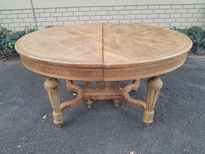 An Early 20th Century French Style Walnut Dining Table in a Contemporary Bleached Finish - Image 8