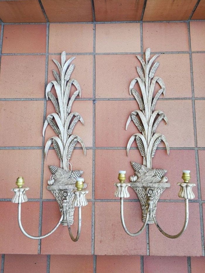 Pair of large size wall sconces