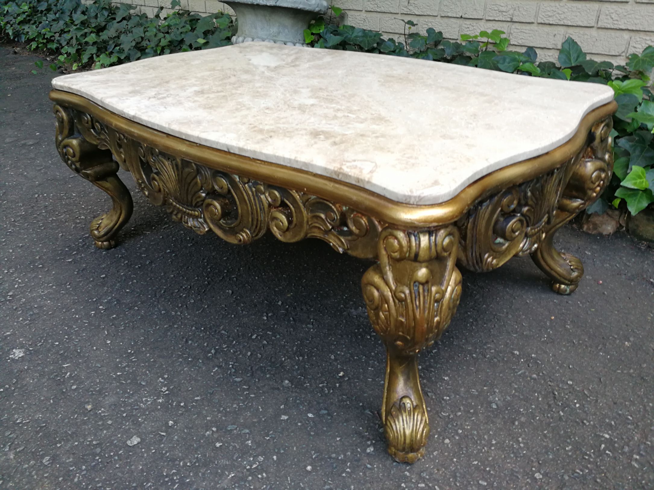 gold ornate coffee table