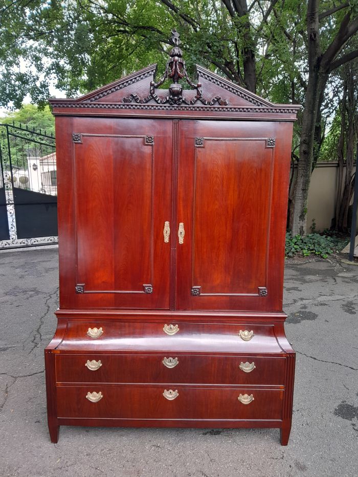 A Louis XVl Circa 1790 Mahogany Armoire, With Original Brass Mounts - Image 3