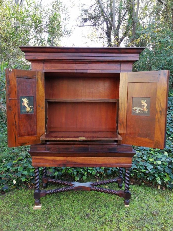 A19th Century-style Cape Blackwood Drinks Cabinet, Circa 20th Century - Image 6