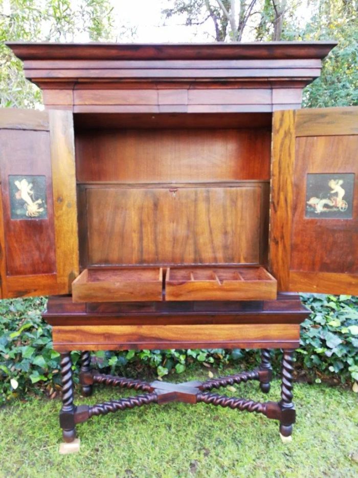 A19th Century-style Cape Blackwood Drinks Cabinet, Circa 20th Century - Image 9