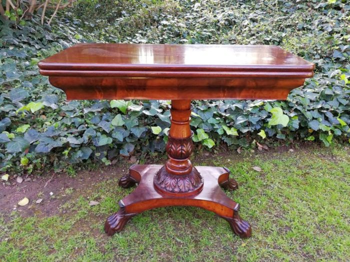 A Victorian Mahogany Folding Tea Table