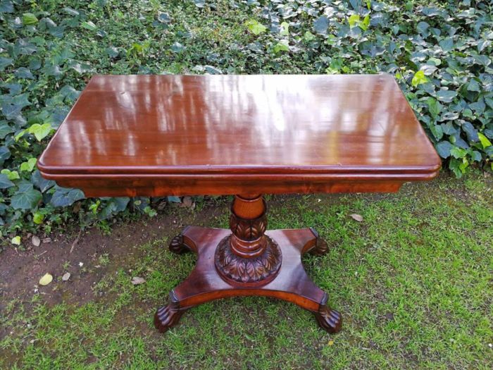 A Victorian Mahogany Folding Tea Table - Image 2