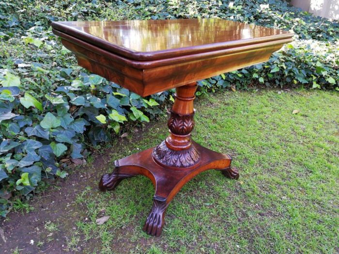 A Victorian Mahogany Folding Tea Table - Image 3