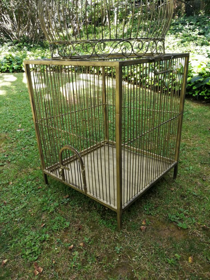 A 20th Century Architectural and Decorative Gold Birdcage of Large Proportion - Image 6