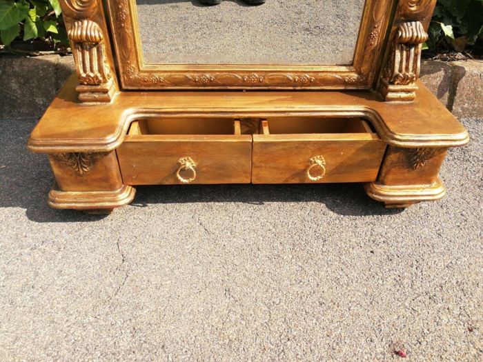 A Cheval Gilded Floor Standing Mirror With Bevelled Mirror Hand-Gilded With Gold Leaf R16800 - Image 4