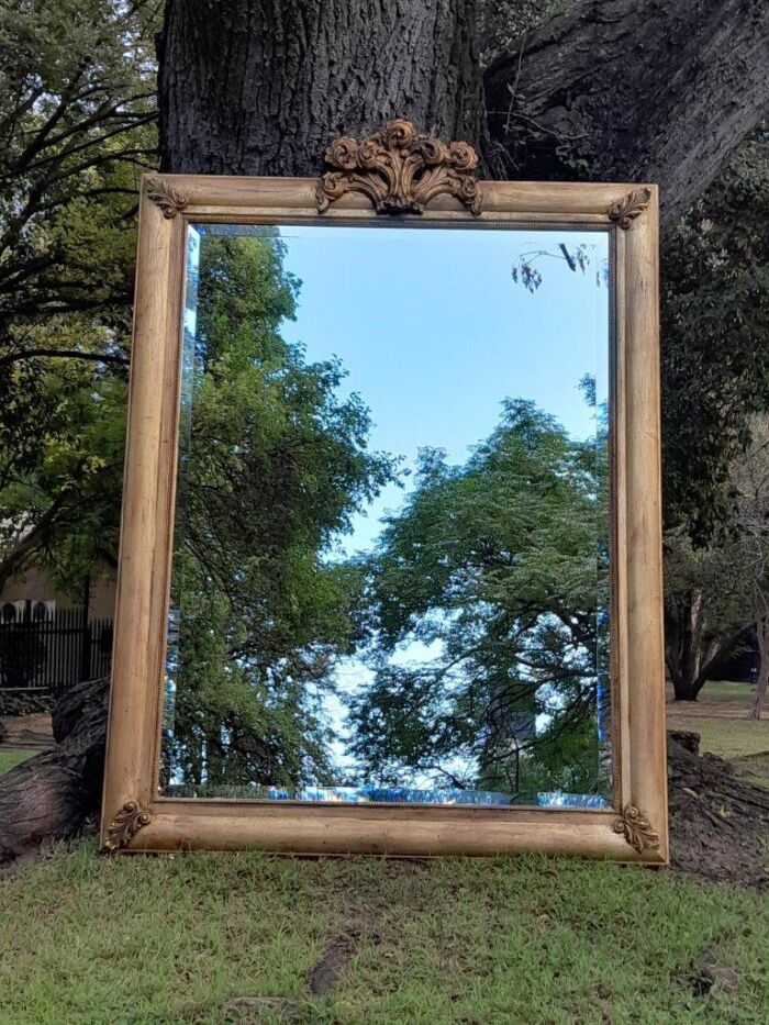 A Gilt Framed and Bevelled Mirror of Large Proportion