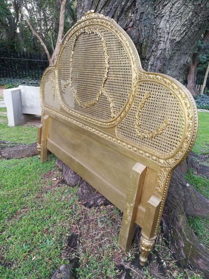 A French Style Carved And Gilded King Size Headboard - Image 3