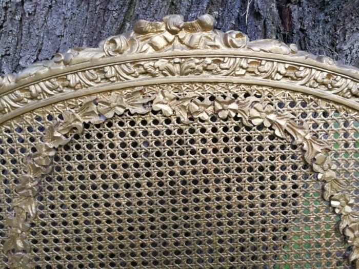 A French Style Carved And Gilded King Size Headboard - Image 5