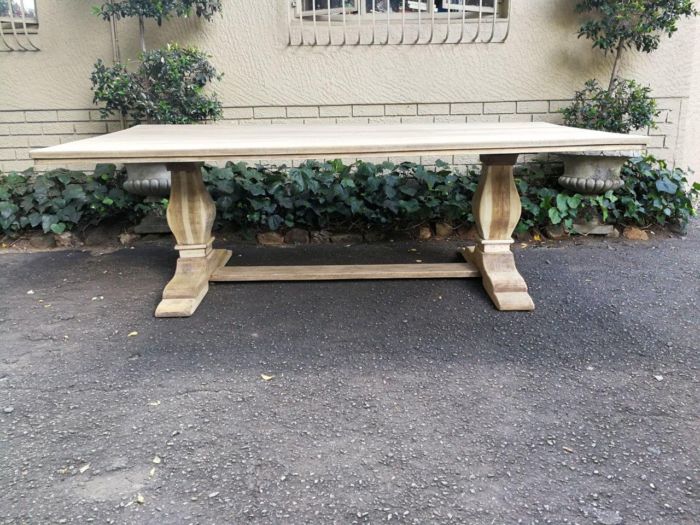 A Large French Style Caved Wooden Refectory / Dining Table - Image 2