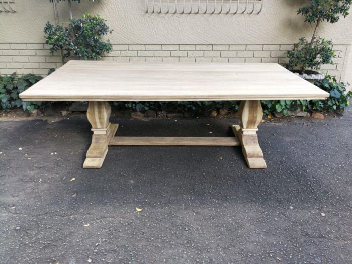 A Large French Style Caved Wooden Refectory / Dining Table - Image 3