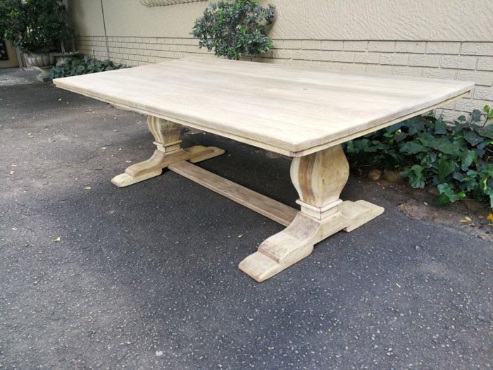 A Large French Style Caved Wooden Refectory / Dining Table - Image 6