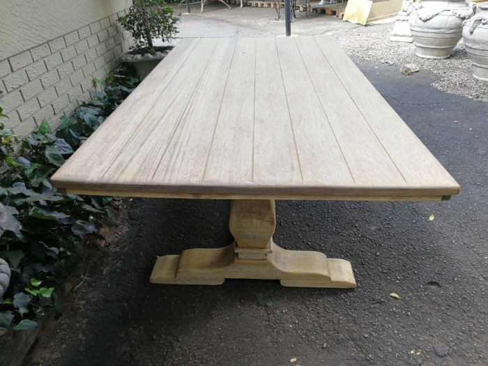 A Large French Style Caved Wooden Refectory / Dining Table - Image 7